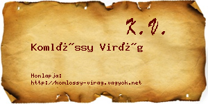 Komlóssy Virág névjegykártya