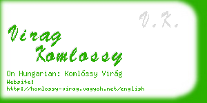 virag komlossy business card