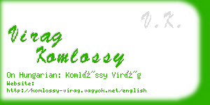 virag komlossy business card